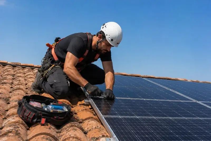 Maintenance et monitoring de panneaux solaires à Chamborigaud